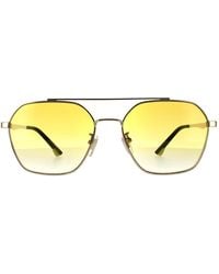 Police - Aviator Shiny Gold Yellow Gradient Sunglasses - Lyst