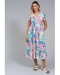 Kite - Ryall Slub Jersey Dress Paisley Power - Lyst