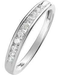 The Fine Collective - 9ct White Gold 0.25ct Diamond Channel Set Eternity Ring - Lyst