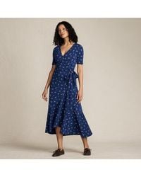 Lands' End - Plus Cotton Modal Short Sleeve V-Neck Wrap Dress - Lyst