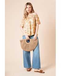 Dorothy Perkins - Bardot Double Frill Sleeve Top - Lyst