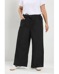 Yours - Wide Leg Pull On Jeans - Lyst