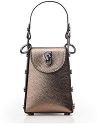 Moda In Pelle - 'joie Bag' Metallic Leather Clutch - Lyst