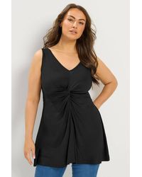 Yours - Knot Front Vest Top - Lyst