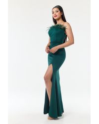 LuvForever Fashion - Bandeau Side Slit Maxi Dress - Lyst