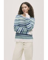 Finery London - Audrenia Striped Crochet Sweater - Lyst