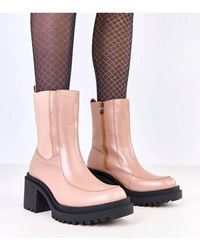 Love Lace - Warm Lining Ankle Boots With Heel & Elastic Side Panels - Lyst