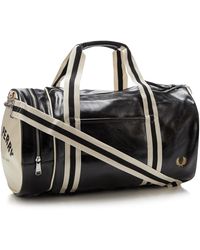 fred perry saffiano overnight bag
