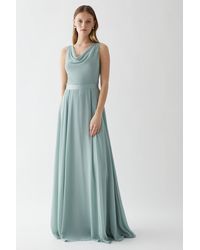 Coast - Georgette Cowl Bridesmaid Maxi Dress With Removable Belt - Lyst