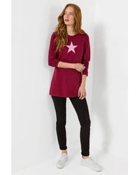 Joe Browns - Star Graphic Acid Wash Tunic Top - Lyst