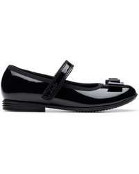 Clarks - Finja Tap Kid Patent Mary Jane, Riptape, School Shoes - Lyst