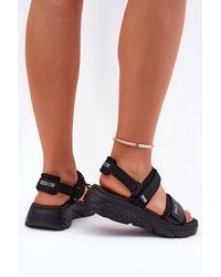 Love Lace - Big Star Sport Platform Sandals With Double Velcro Strap - Lyst