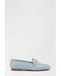 Dorothy Perkins - Leather Blue Liza Snaffle Loafer - Lyst