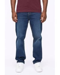 Crosshatch - Detendu Relaxed-Fit Stretch Denim Jeans With Zip Fly - Lyst
