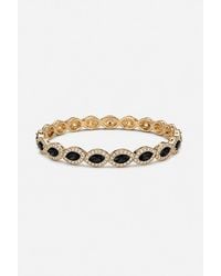 Jon Richard - Plated & Jet Navette Stretch Bracelet - Lyst