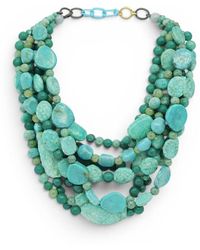 Michael Nash Jewelry - Otilia Multi Strand Shades Of Resin Beads - Lyst