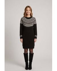 Izabel London - Aztec Print High Neck Midi Jumper Dress - Lyst