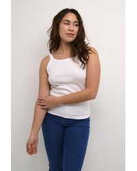 Kaffe - Carna Round Neck Tank Top - Lyst