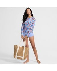 Lands' End - Long Sleeve Crew Neck Sunshade Upf50 Quick Dry Swim Tee - Lyst