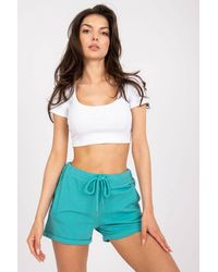 Love Lace - Tie Waist Straight Cut Sweatshorts - Lyst