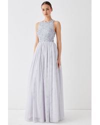 Coast - Tulle Embellished Bodice Maxi Prom Dress - Lyst