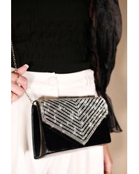 Where's That From - 'effie' Diamante Envelope Clutch Bag - Lyst