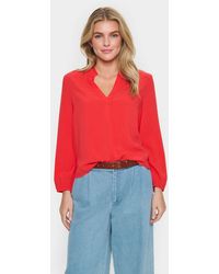 Saint Tropez - Edasz V-Neck Long Sleeve Blouse - Lyst