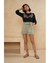 Oasis - Floral Embroidered Sweatshirt - Lyst