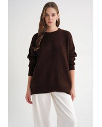 MixRay - Long Sleeve Ribbed Knit Sweater - Lyst