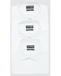 DEBENHAMS - 3 Pack Slim Fit Plain Shirt - Lyst
