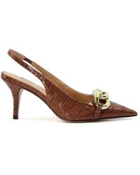 Dune - 'canary' Leather Strappy Heels - Lyst