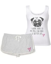 60 SECOND MAKEOVER - I Work Hard So My Pug Can Have A Better Life Pyjama Set Pj's Dog - Lyst