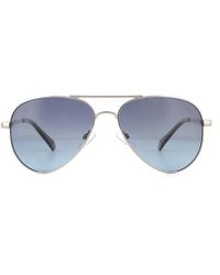 Polaroid - Aviator Ruthenium Grey Gradient Polarized Sunglasses - Lyst