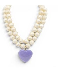 Michael Nash Jewelry - Amour Carved Mother Of Pearl Resin Bead With Heart Pendant - Lyst
