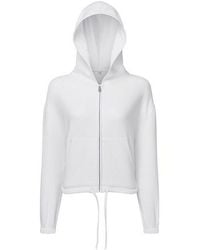 Tridri - Cropped Oversized Full Zip Hoodie - Lyst