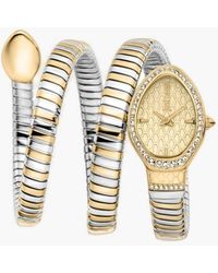 Just Cavalli - Snake Watch Case Champagne Dial Two Tone Ss Bracelet - Lyst