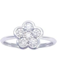 Raina Jewels - 18Ct Elegant Floral Diamond Ring 0.46Ct - Lyst