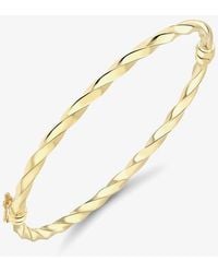 T.H.Baker - 9Ct Plain Twist Bangle 111225127484 - Lyst