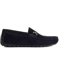 Dune - Wide Fit 'Brackon' Suede Slip-On Shoes - Lyst