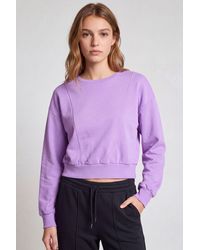 Enorsia - Relaxed Fit Terry Cropped Sweatshirt - Lyst