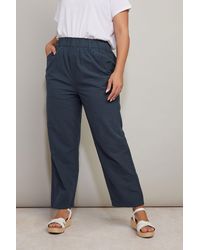 Yours - Cool Cotton Wide Leg Trousers - Lyst