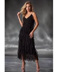 D.u.s.k - Frill Stretch Maxi Dress - Lyst