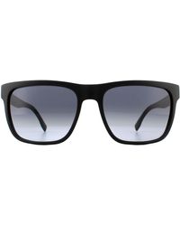 BOSS - Square Matte Black Dark Grey Gradient 0727/n/s Sunglasses - Lyst