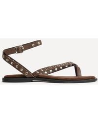 Linzi - Perrie Faux Suede Flat Sandals - Lyst