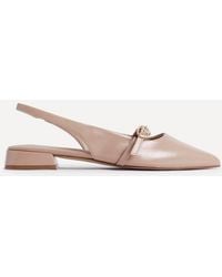 Linzi - Align Faux Leather Ballet Flats - Lyst