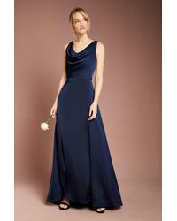 Coast - Honoured Sleeveless Cowl Neck Satin Maxi Bridesmaid Dress - Lyst