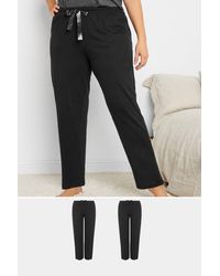 Yours - 2 Pack Pyjama Bottoms - Lyst