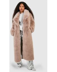 Boohoo - Premium Faux Fur Maxi Coat - Lyst