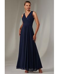 Jolie Moi - Cora Sleeveless Chiffon Maxi Dress - Lyst