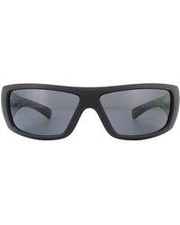 Arnette - Wrap Matte Black Dark Grey Polarized Sunglasses - Lyst